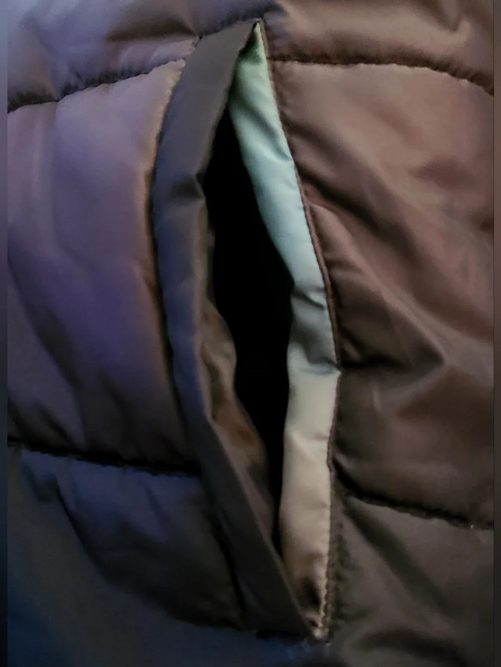 Kids Gradient Puffer Jacket with Hood - Blue / Green / Yellow Boys Sz S / 8